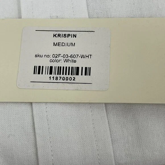NEW Five Four Krispin Mens Short Sleeve Dress Shirt Size M New w Tags White
